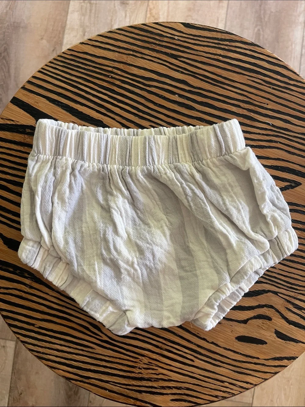 Quincy Mae Stripe Sleeveless Set - Light Cream & Light Gray